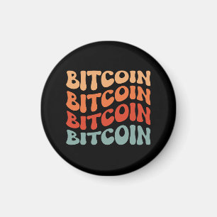 Bitcoin Wavy Tekst Stijlvol Crypto Typography Desi Magneet