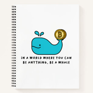 Bitcoin Whale Crypto Investor & BTC Trading Design Notitieboek