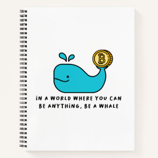 Bitcoin Whale Crypto Investor & BTC Trading Design Notitieboek