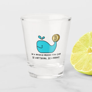 Bitcoin Whale Crypto Investor & BTC Trading Design Shot Glas