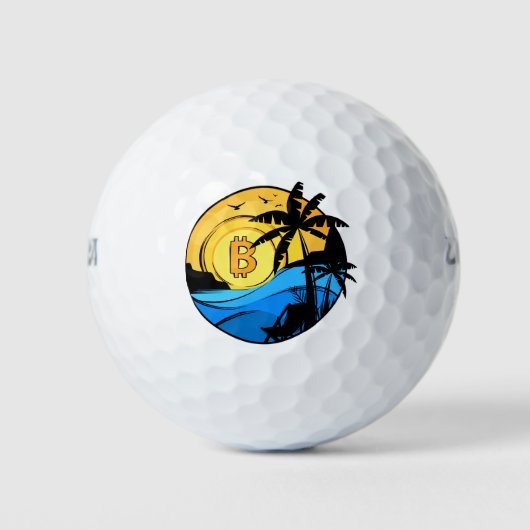 Bitcoin Zomer - Crypto munt Golfballen (Voorkant)