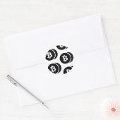 Bitcoin zwarte Stickers (Envelop)