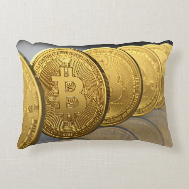 bitcoins accent kussen (Voorkant)