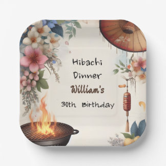 Bite Chef BBQ Japans Sushi Hibachi 30e verjaardag Papieren Bordje