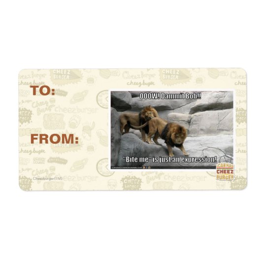 Bite, ik ben gewoon een uitdrukking. etiket (Voorkant)