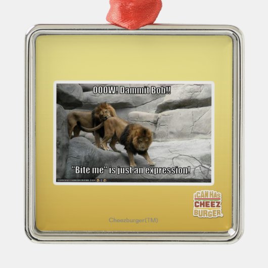 Bite, ik ben gewoon een uitdrukking. metalen ornament (Voorkant)