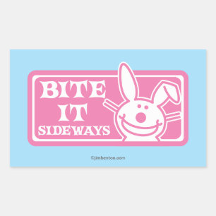 Bite it Sideways Rechthoekige Sticker