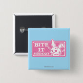 Bite it Sideways Vierkante Button 5,1 Cm (Voorkant /achterkant)