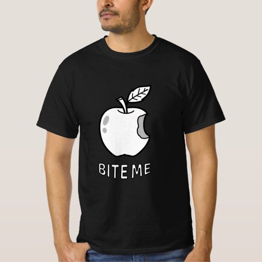 Bite Me Apple Rude T-shirt (Voorkant)