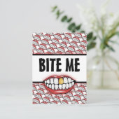Bite me briefkaart (Staand voorkant)