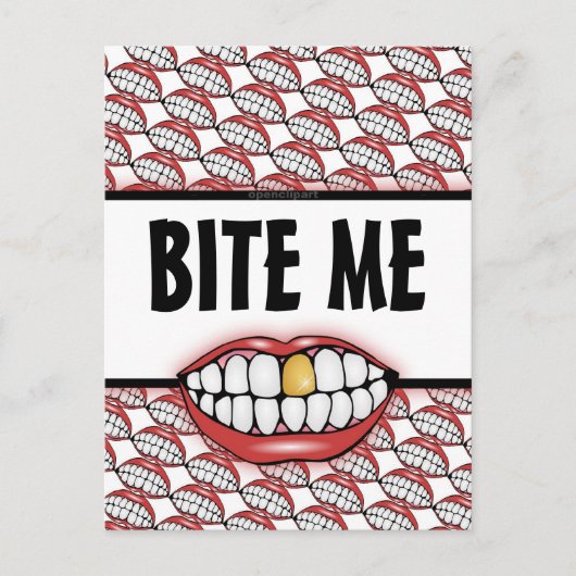 Bite me briefkaart (Voorkant)