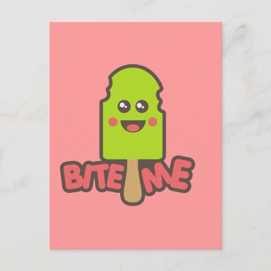Bite me briefkaart (Voorkant)