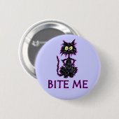 Bite me! Cat Cft-Design Ronde Button 5,7 Cm (Voorkant /achterkant)