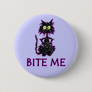 Bite me! Cat Cft-Design Ronde Button 5,7 Cm