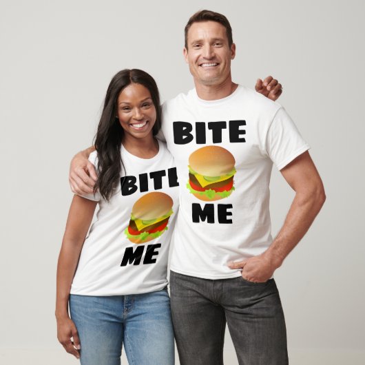 BITE ME, CHEESEBURGER, Funny T-shirts (Unisex)