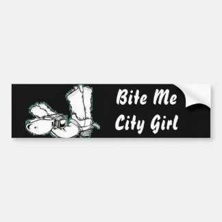 Bite Me City Girl Bumpersticker