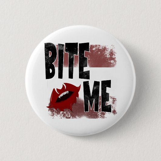 Bite me - Cool Quote - Halloween - Bat Ronde Button 5,7 Cm (Voorkant)