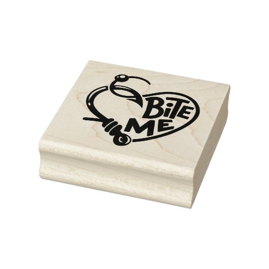 Bite Me Fish Hooks Rubberstempel (Stempel)