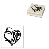 Bite Me Fish Hooks Rubberstempel (Gestempeld)