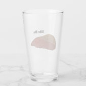 Bite me Funny Steak Beef Pun Joke Glas (Achterkant)