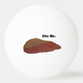 Bite me Funny Steak Beef Pun Joke Pingpongballen (Voorkant)