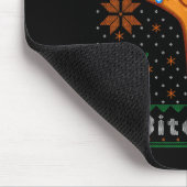 Bite Me Gingerbread Man - Funny Ugly Christmas Swe Muismat (Hoek)