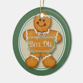 Bite Me Gingerbread Man Ornament 2 (Links)