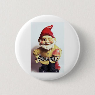 Bite me Gnome Ronde Button 5,7 Cm