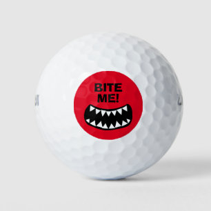 Bite me grappig aangepast Wilson golfballen cadeau
