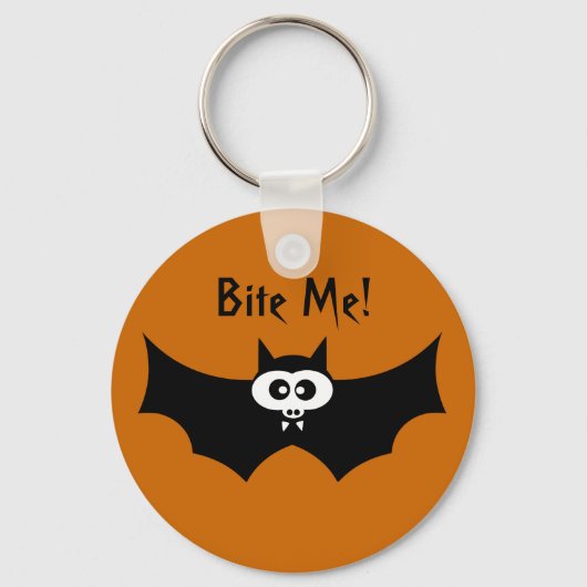 Bite Me Halloween Bat Sleutelhanger (Voorkant)