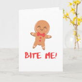 Bite Me! Man van peperkoek Kaart (Gele Bloem)