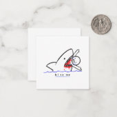 Bite me notitiekaartje (Voorkant / Achterkant in situ)