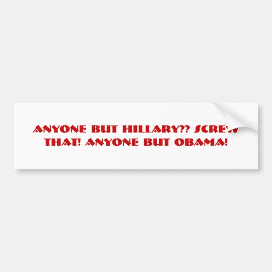 Bite me Obama! Bumpersticker (Voorkant)