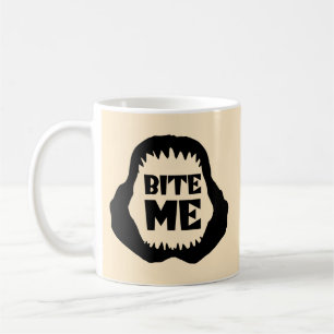 Bite me Quote - Shark Jaws Koffiemok
