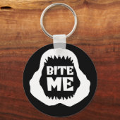 Bite me Quote - Shark Jaws Sleutelhanger (Voorkant)