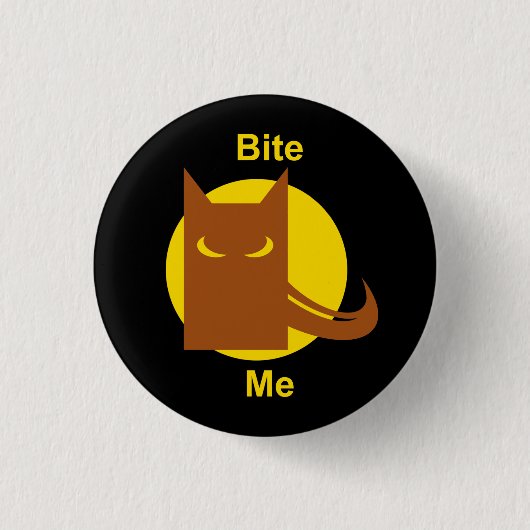 Bite me ronde button 3,2 cm (Voorkant)