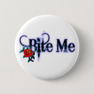 Bite me ronde button 5,7 cm
