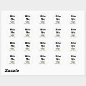 Bite me ronde sticker (Vel)