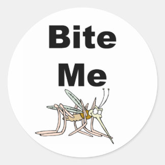 Bite me ronde sticker