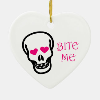 Bite me (schedel) keramisch ornament