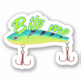 Bite me sticker