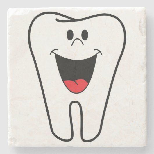 "BITE ME" TOOTH STENEN ONDERZETTER (Voorkant)