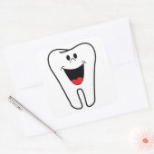 "BITE ME" TOOTH VIERKANTE STICKER (Envelop)