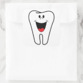 "BITE ME" TOOTH VIERKANTE STICKER (Tas)