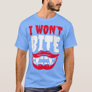 Bite me Vampire Halloween Costume ik wil geen Fan T-shirt