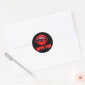 Bite Me Vampire Halloween Ronde Sticker (Envelop)