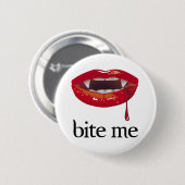Bite Me Vampire Ronde Button 5,7 Cm (Voorkant /achterkant)