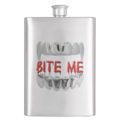 Bite Me Vampire Teeth Flask Heupfles (Voorkant)