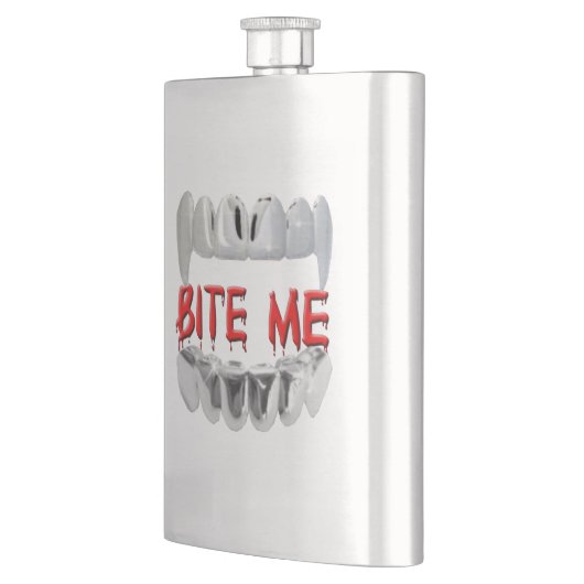 Bite Me Vampire Teeth Flask Heupfles (Links)
