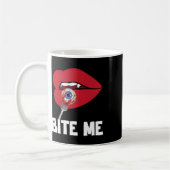 Bite Me Y Vampire Lips Halloween Party Kostuum Koffiemok (Links)